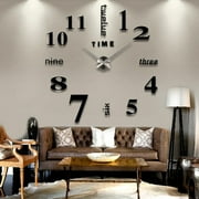 large office wall clocks black modern diy large wall clock 3d mirror surface sticker for home office decor clocks large office wall clocks black modern diy large wall clock 3d mirror surface sticker for home office decor clocks